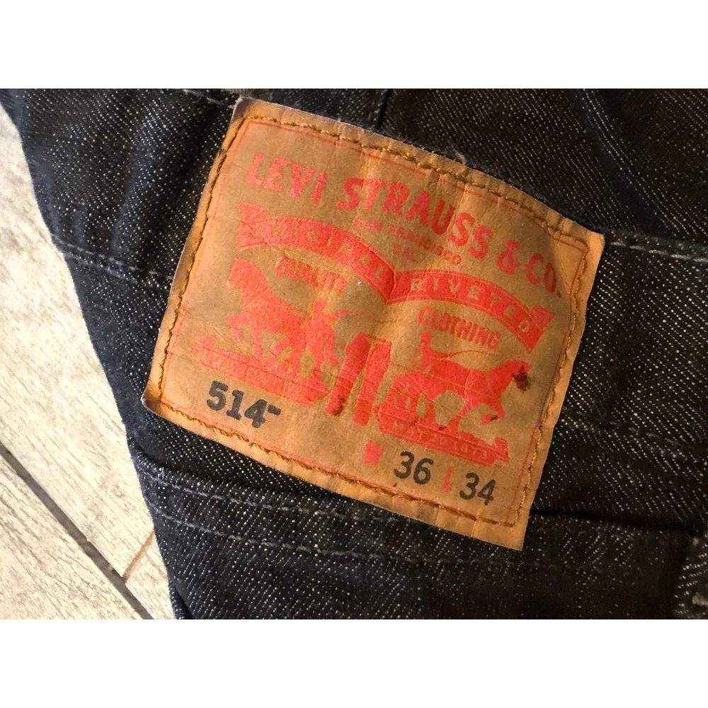 Levi Strauss 514 Mens Denim Jeans 36x34 Straight‎ Leg Jean 36 x 34 Black Preppy